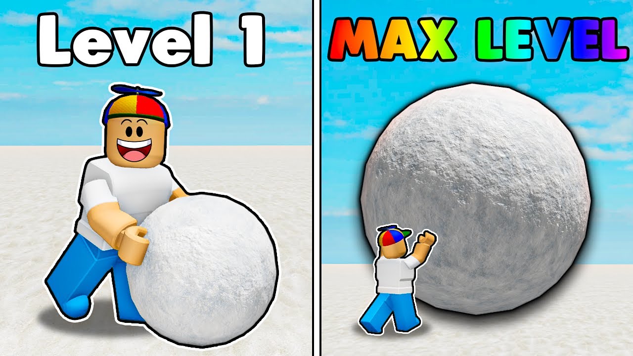 i rolled the LARGEST SNOWBALL in Roblox...