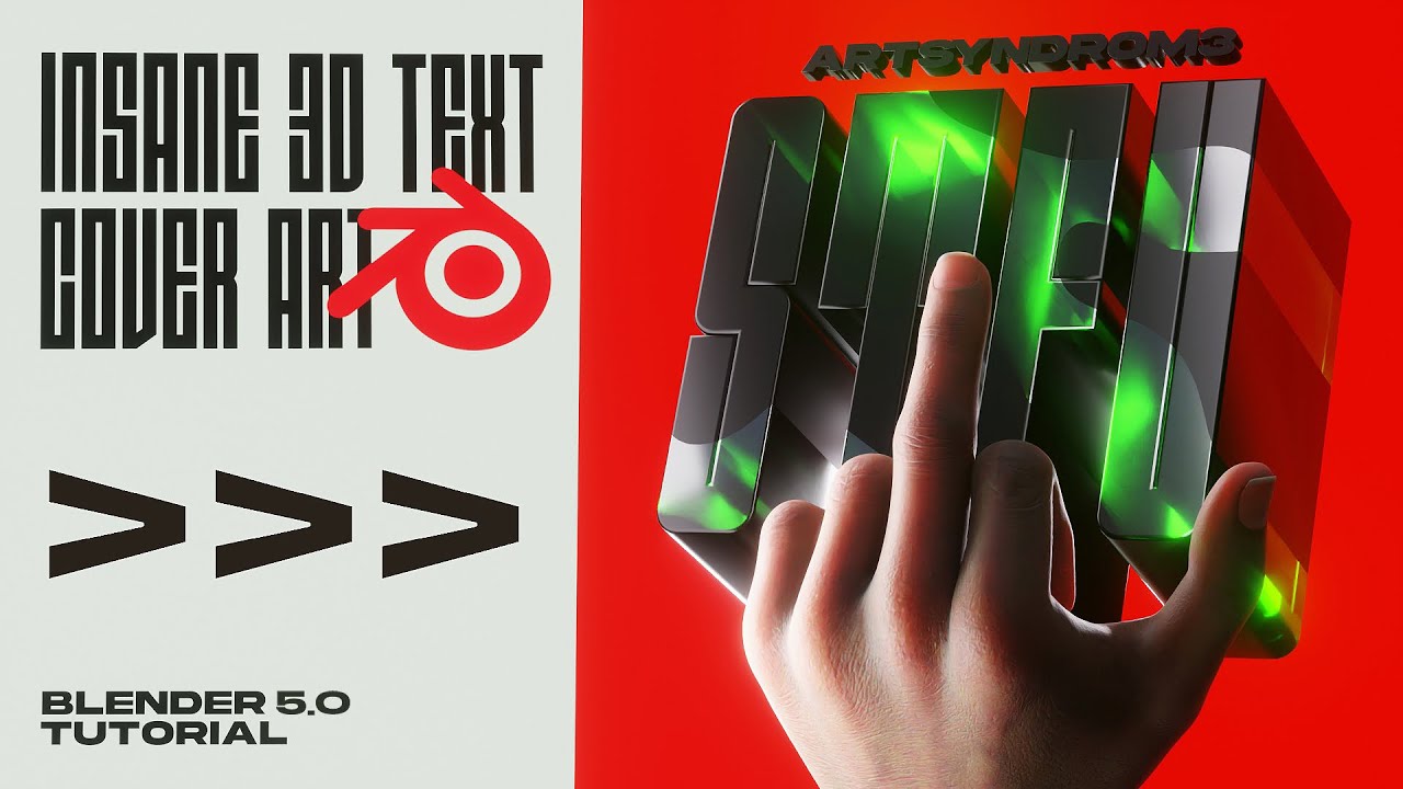 Make 3D Text Cover Art That Looks F#@ing INSANE &ndash; Blender 3D Album Cover Tutorial for Beginners