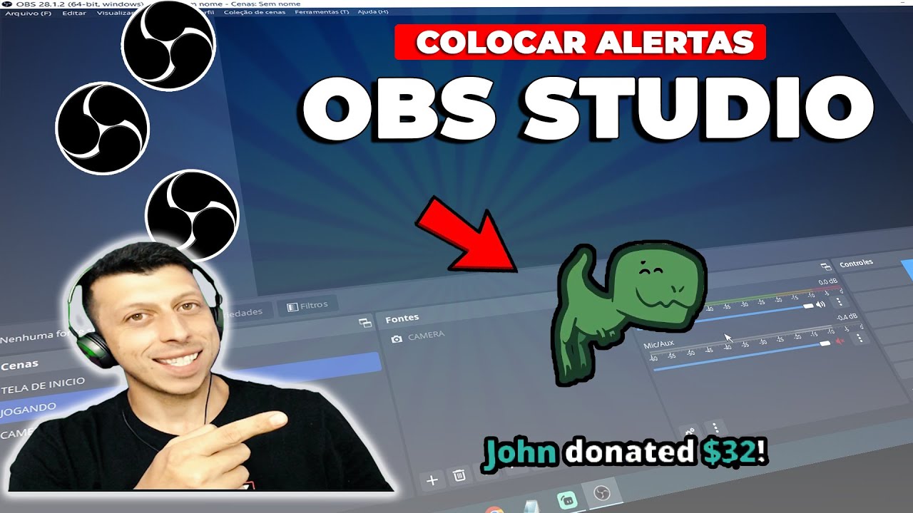 Como colocar alertas no OBS Studio