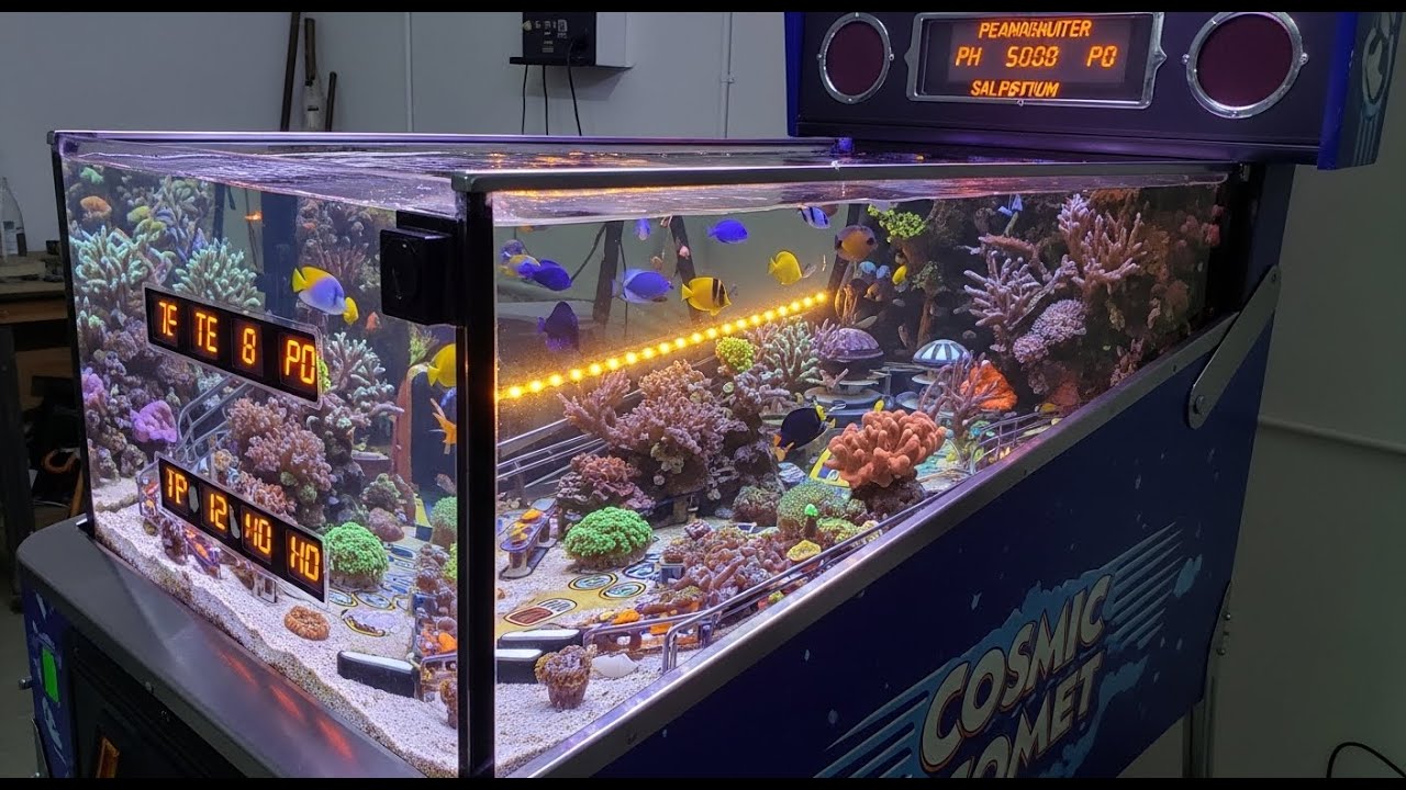 Restoring a Vintage Pinball Machine Into a Coffee Table Aquarium