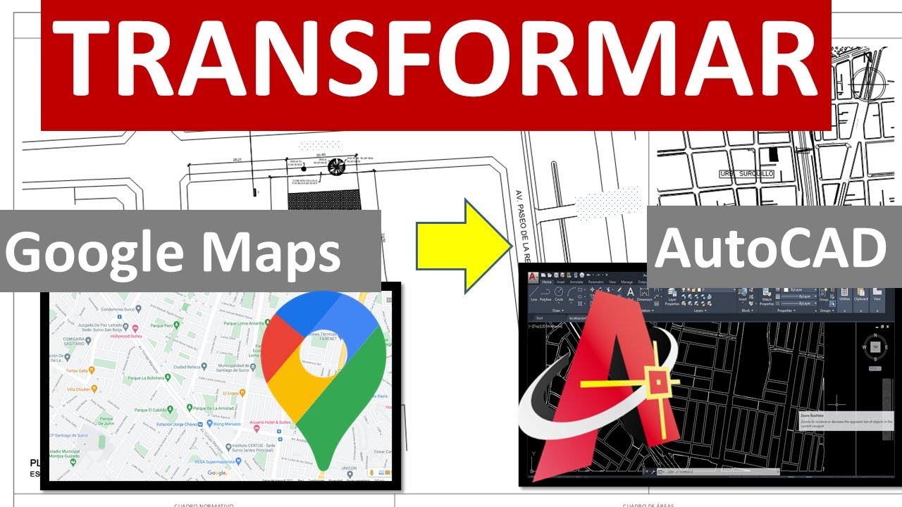 Convertir de Google Maps a Autocad con programa gratuito InkScape, para plano ubicación localización