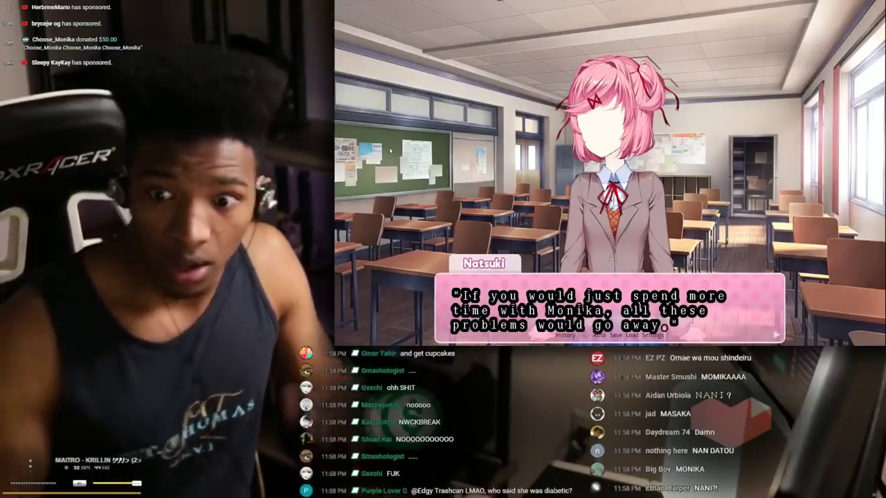 Natsuki's Plea For Help - Etika Plays Doki Doki Literature Club!