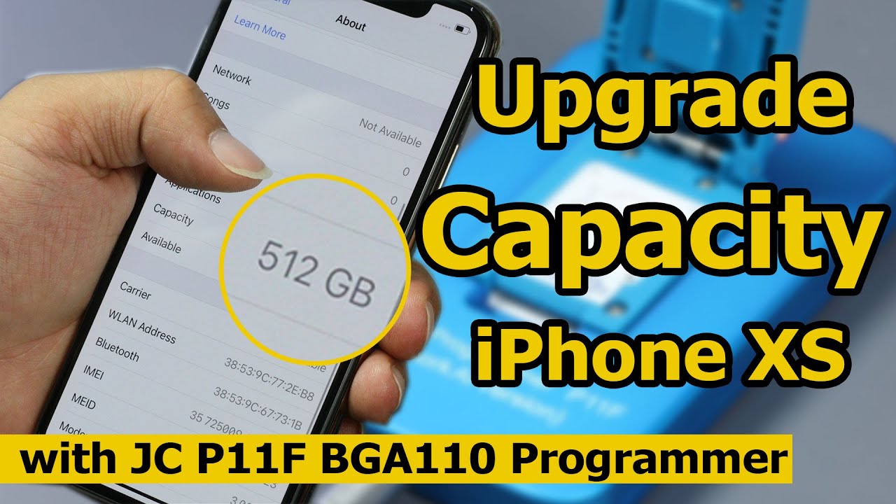 JC P11F BGA 110 Programmer- How to Upgrade iPhone XS from 64GB to 512GB? Manual NAND Removal