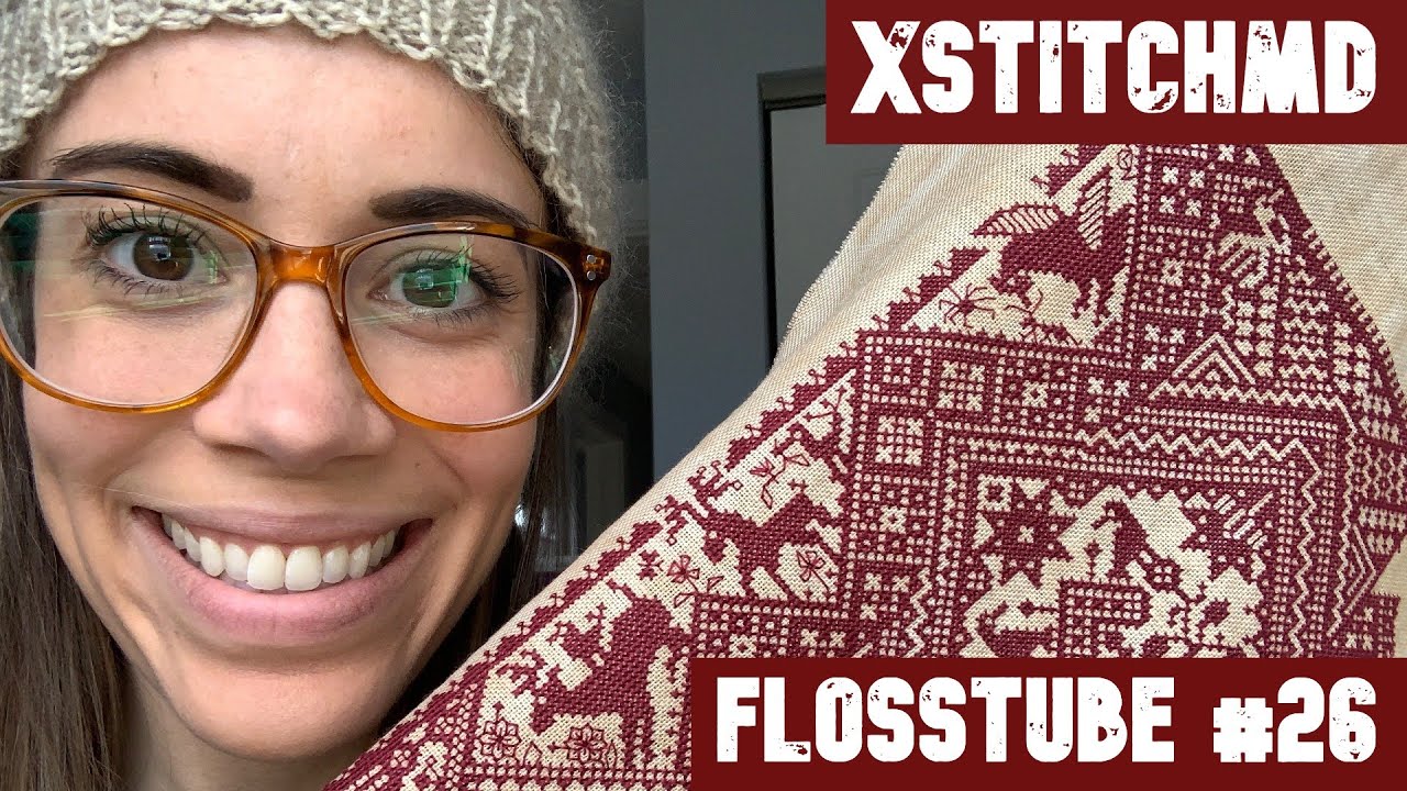 Xstitchmd: Flosstube #26 - STITCHING, KNITTING, GIVEAWAYS FROM FABRIC FLAIR, BRINE DYEWORKS