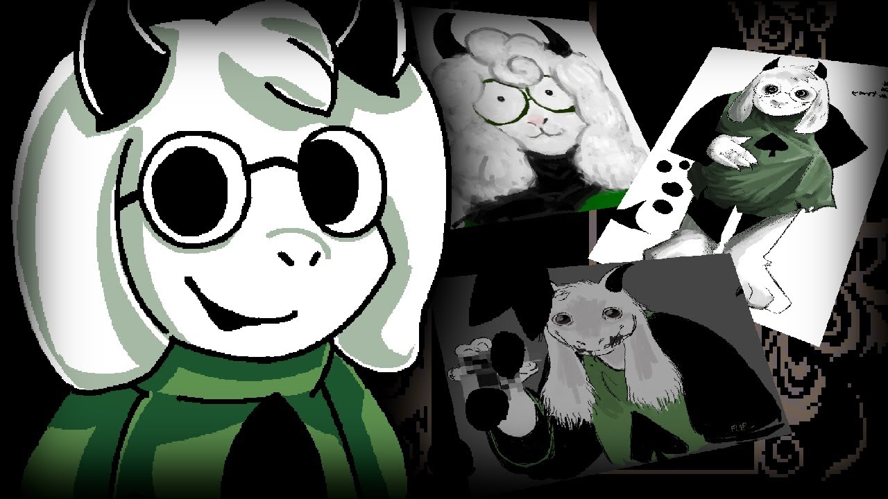 Deltarune Relsay (Scary Faker Ralsei) FanArts but getting creepier with each image (Excerpted)