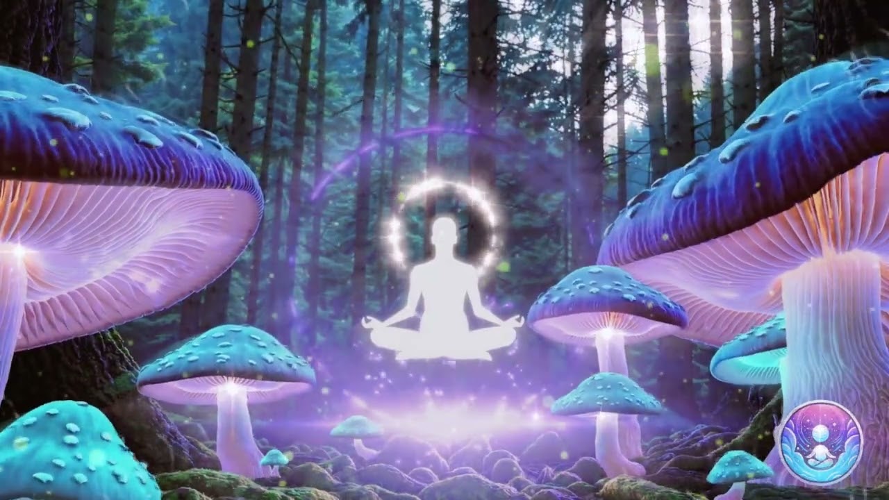 Mystical Serenity: The Yogi in the Glowing Forest Meditative Relaxation 🍄✨🌌Study & Relax Music