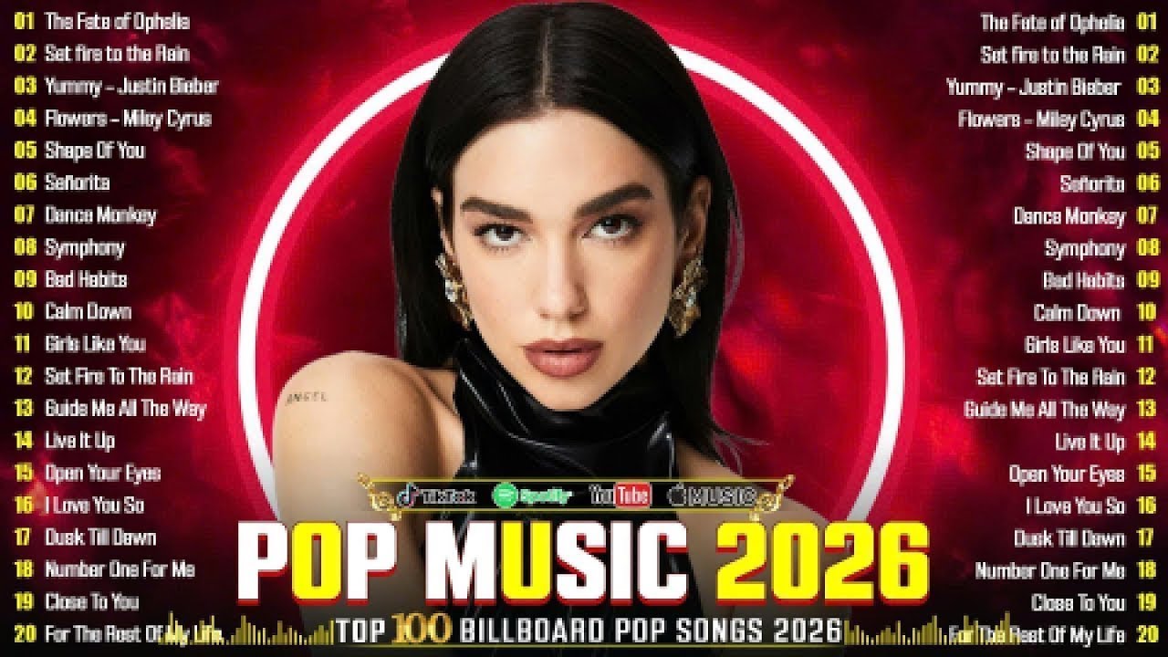 Adele, The Weeknd, Selena Gomez, Ed Sheeran, Miley Cyrus, Dua Lipa, Bruno Mars 🍀 Billboard Hot 100