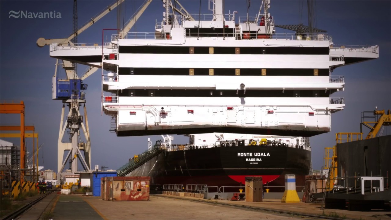 NAVANTIA Puerto Real: Secuencia de construcción del SUEZMAX 'Monte Udala'