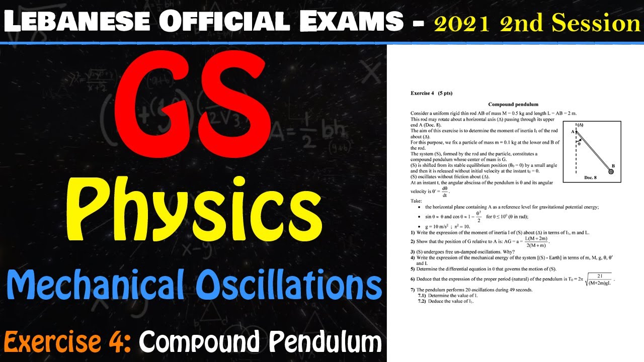 GS - 2021 - 2nd Session - Exercise 4 - Compound Pendulum