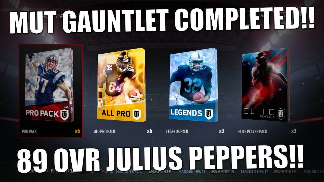 MUT 17 | October MUT Gauntlet Completed!! | 89 OVR Julius Peppers + 3 Elite Player Packs!!