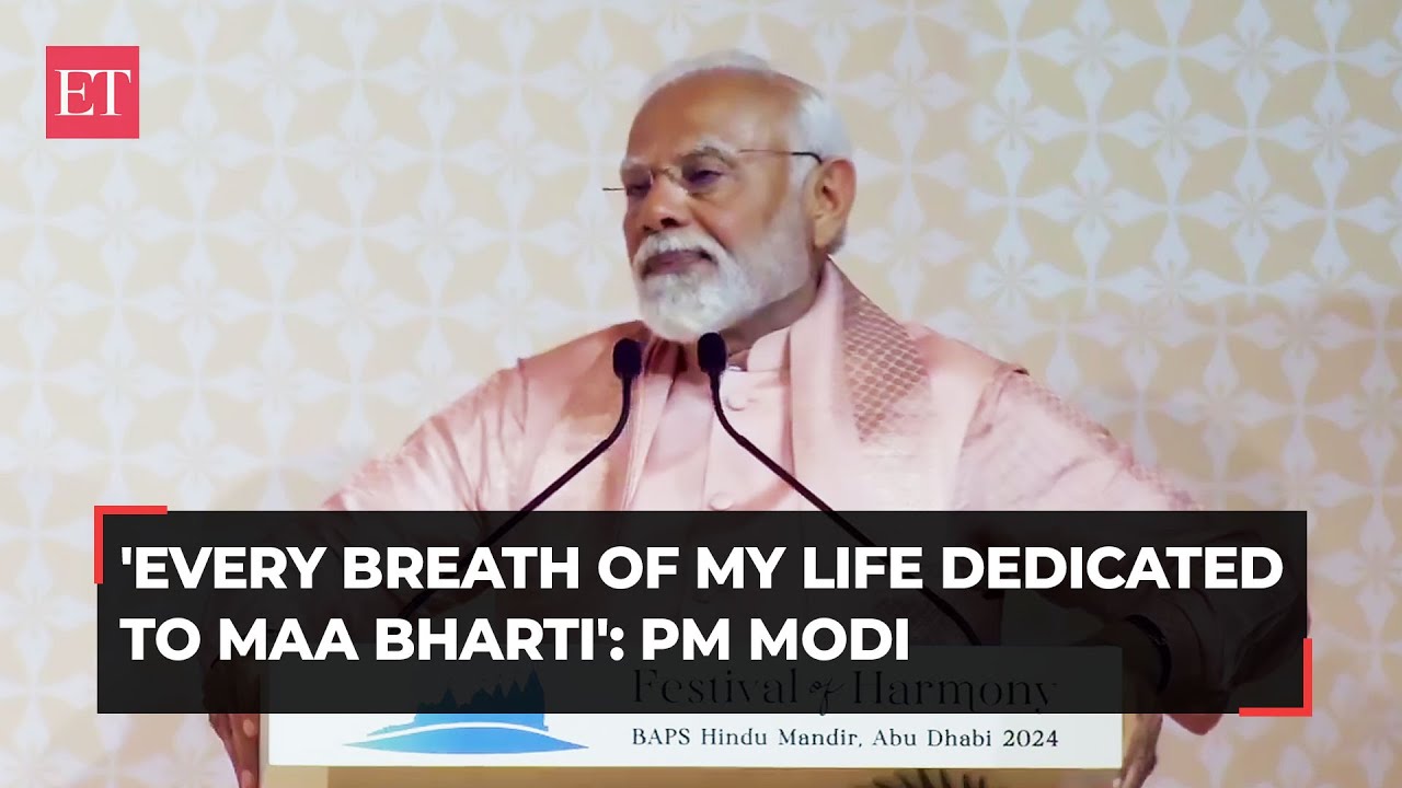 'Every second of my life dedicated to Maa Bharti': Highlights of Modi's speech at UAE's BAPS Mandir