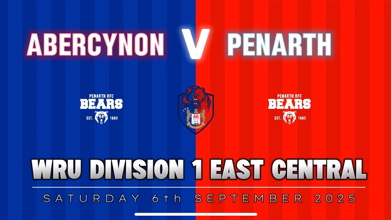 @TheAbercynonrfc v @PenarthRFCbears league match on Saturday 6th September 2025