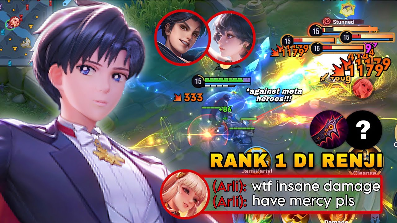 RANK 1 DI RENJIE TUXEDO MASK SKIN AGAINST META HEROES ARLI IN HIGHRANK! | DI RENJIE BUILD & ARCANA