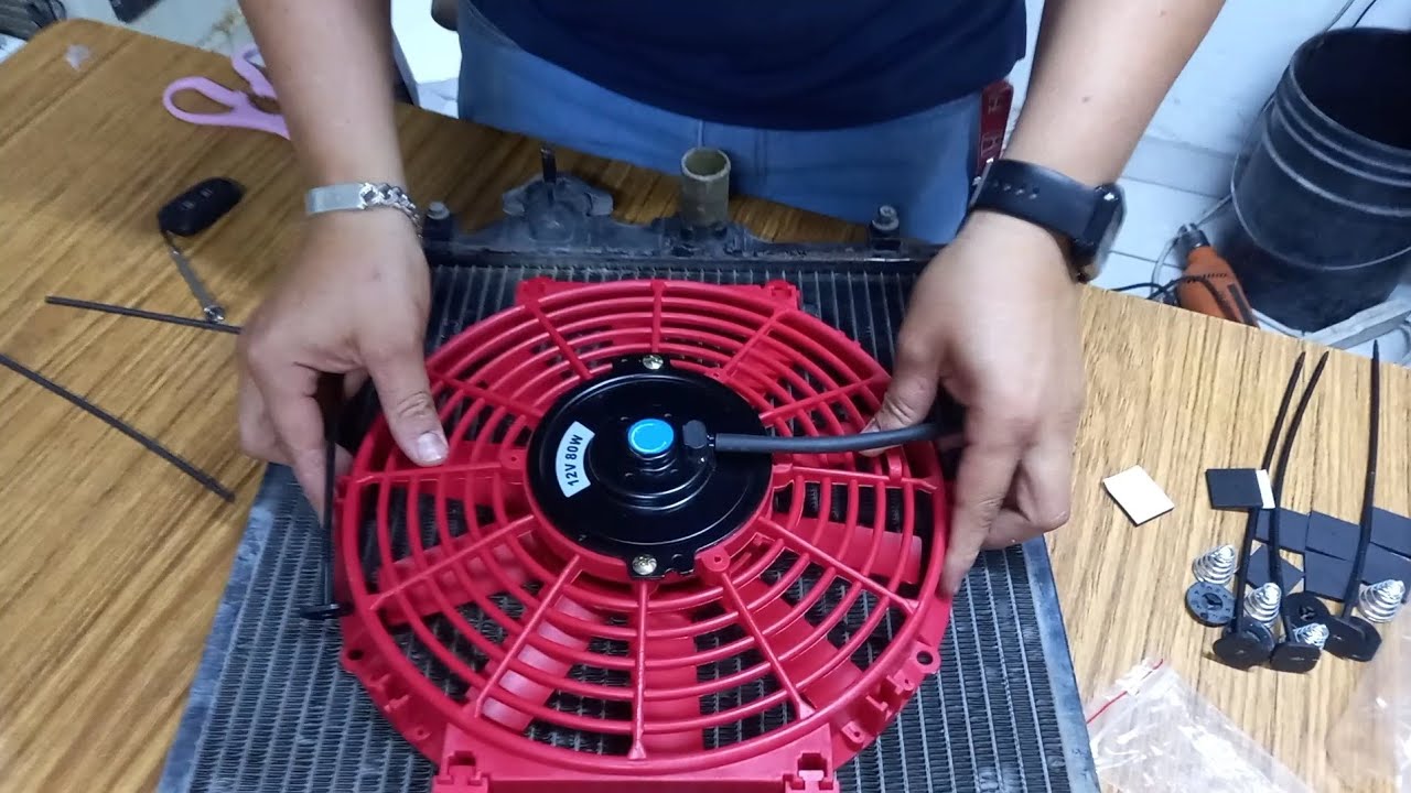 Como se instala un slim fan y que contiene (ventilador delgado) en un radiador o condensador.