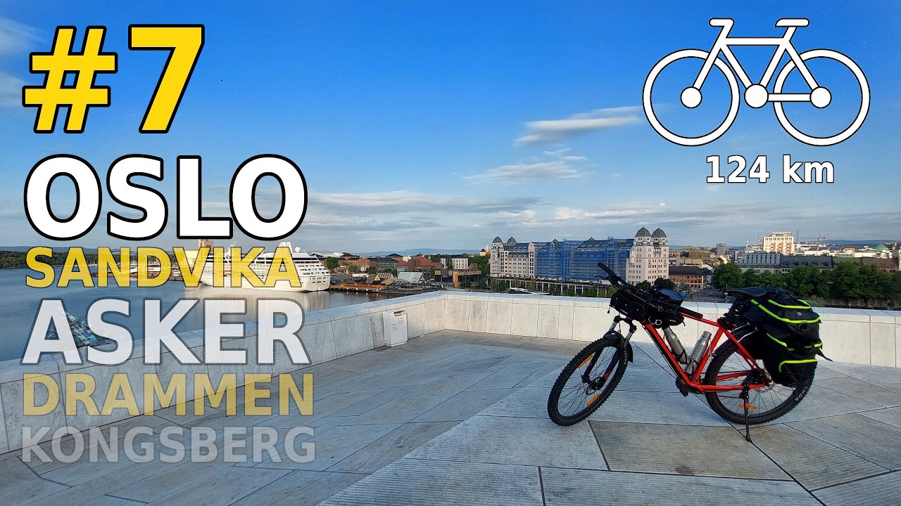 #7. Cycling in Norway | Scenic 124 km POV | Oslo - Sandvika - Asker - Drammen - Hokksund -Kongsberg