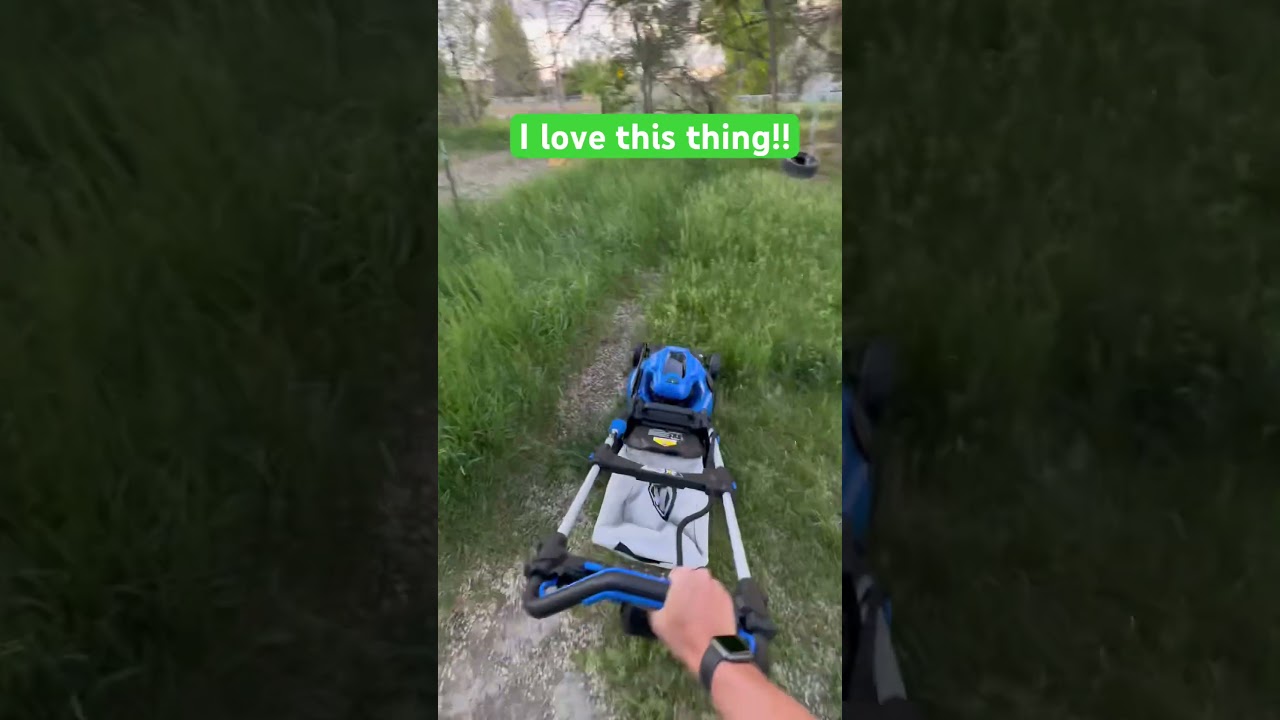 Kobalt Lawn Mower part 2- This thing is awesome! #kobalt #tools #lawnmower #electric #dad