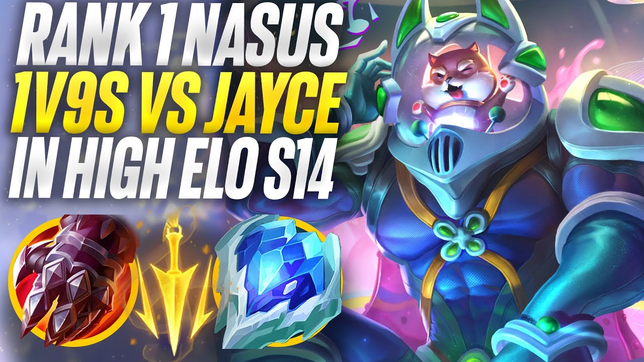 Rank 1 Nasus 1V9s against high elo Jayce in season 14! | Carnarius | League of Legends