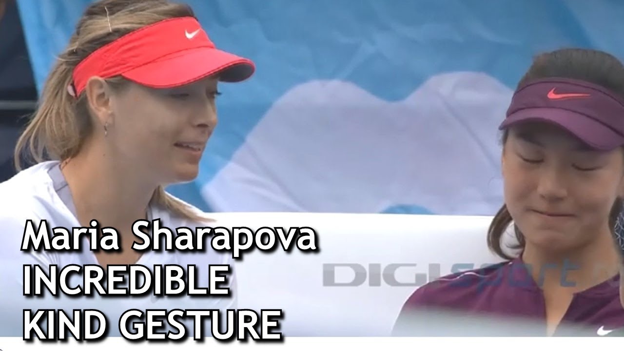 Maria Sharapova Emotional encouraging words for INJURED Xinyu Wang