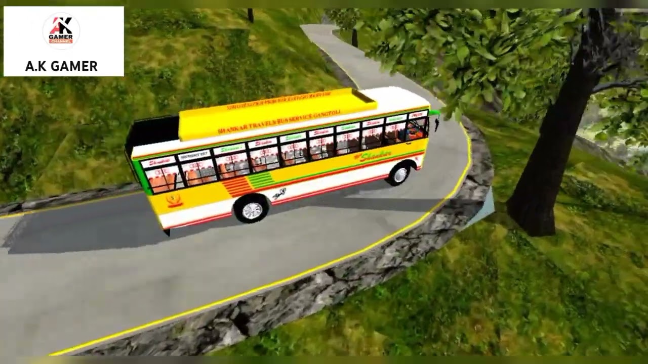 Shankar Bus travel beauty of nature Green mountain road Map mod 😍 please subscriber my channel