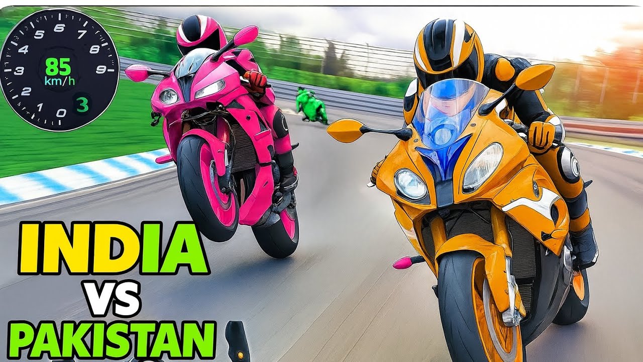 🇮🇳 INDIA vs 🇵🇰 PAKISTAN Bike Race Challenge 😱🔥 | GT Bike Racing Extreme Speed Race