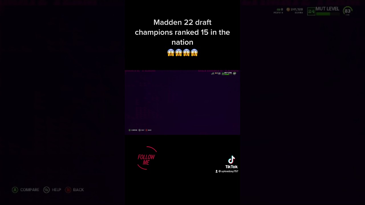 Madden 22 draft champions ranked 15 in the nation😱subscribe for more content 2,000 otw 