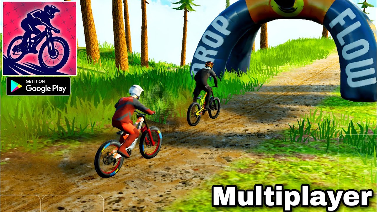 Hill Climb PhysicsBike Multiplayer Racing DROPFLOW MTB HD Android Gameplay#androidgames#mobilegames 