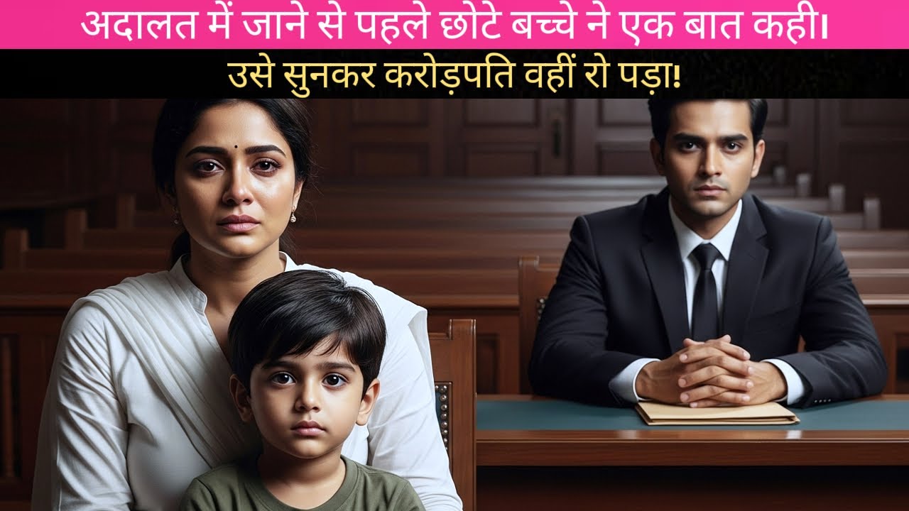 अदालत में जाने से पहले छोटे बच्चे ने एक बात कही, जिसे सुनकर करोड़पति वहीं फूट-फूटकर रो पड़ा।