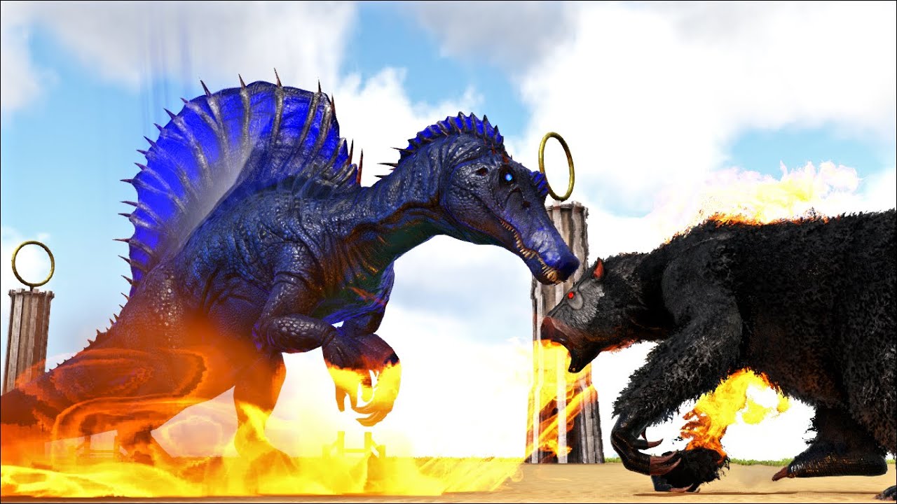 CELESTIAL VS DEMONIC CREATURES (ARK SURVIVAL EVOLVED BATTLE DINOSAURS)