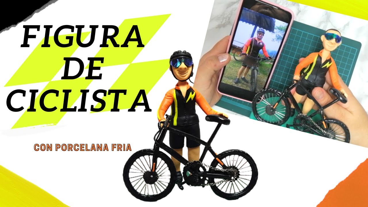 COMO MOLDEAR FIGURA DE CICLISTA CON PORCELANA FRIA 🚲😘👌