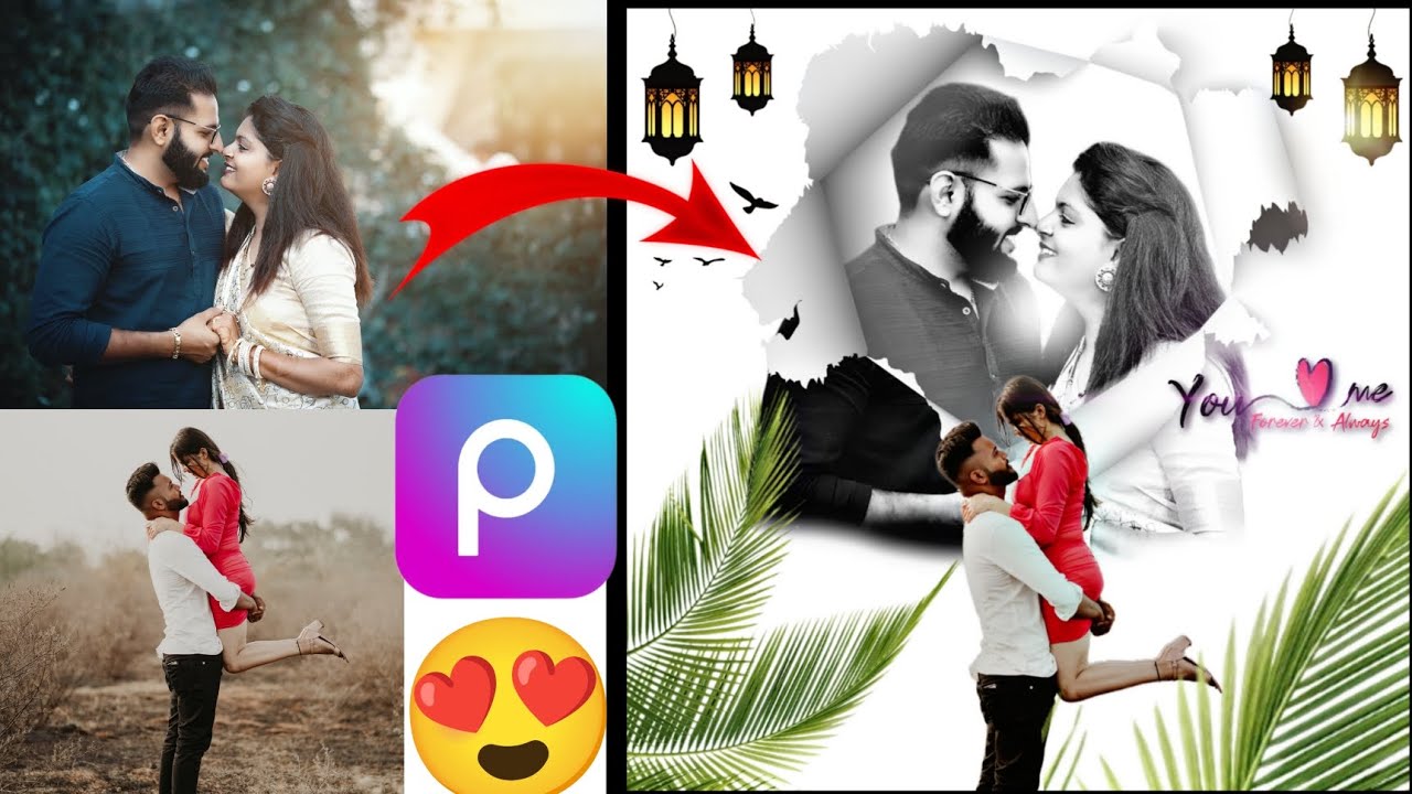 Couple Photo Editing In PicsArt || PicsArt Me Couple Photo Kaise Edit Kare? || Rk Portraits||