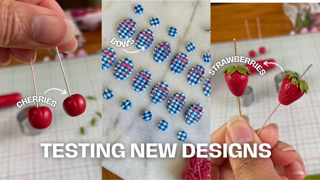 Sculpting Prototypes for my New 🍓Berry Coquette🎀 Collection | Cherries, Strawberries & Bows!