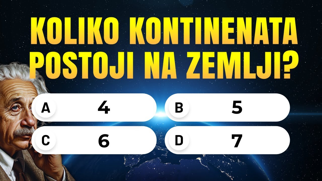 Kviz iz Opšte Kulture: 20 Pitanja za Prave Znalce! 🌍🤔 | Testiraj Svoje Znanje! 📚
