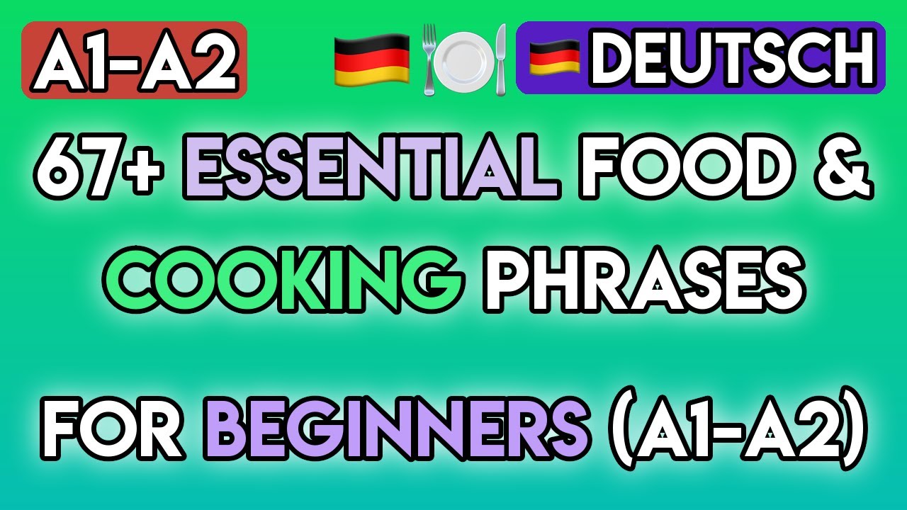 Learn German for Cooking & Food | 65+ A1-A2 Phrases & Exercises for the Kitchen