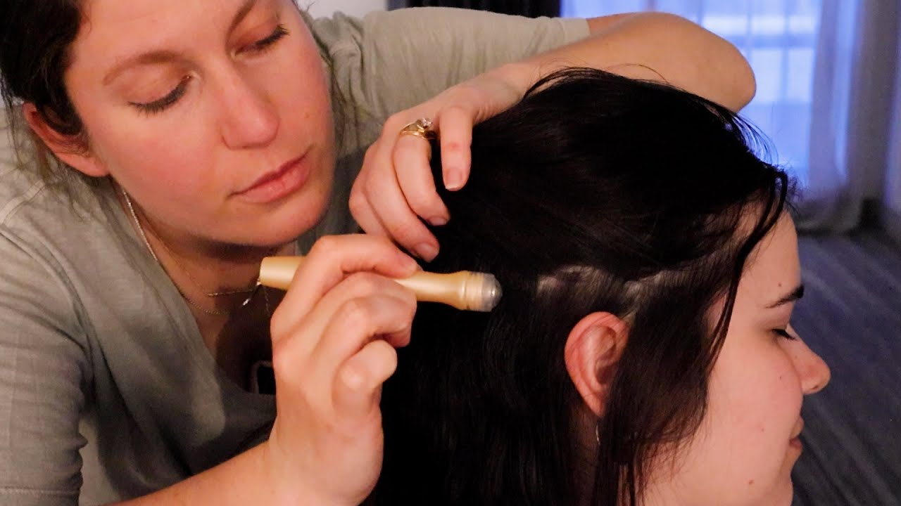 [ASMR] Holistic Scalp Exam & Roller Treatment for Damaged Hair