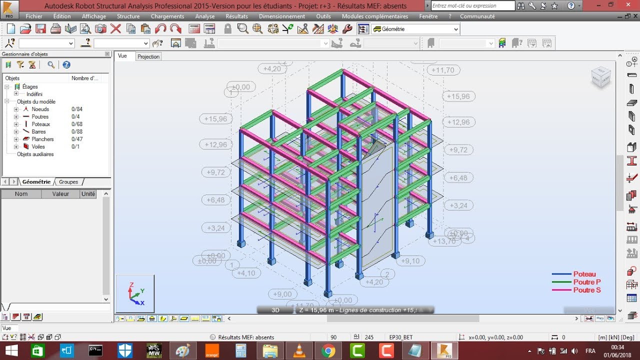 Formation Robot : Etude d’un Bâtiment à usage d’Habitation R+3 Part 1