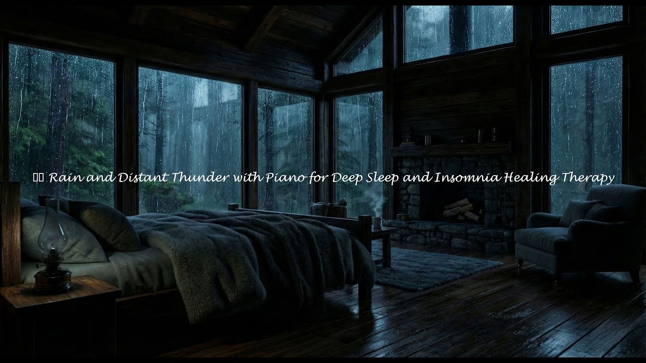 Sleepless Mind Reset with Rain Sounds and Piano Music 🌧️ 