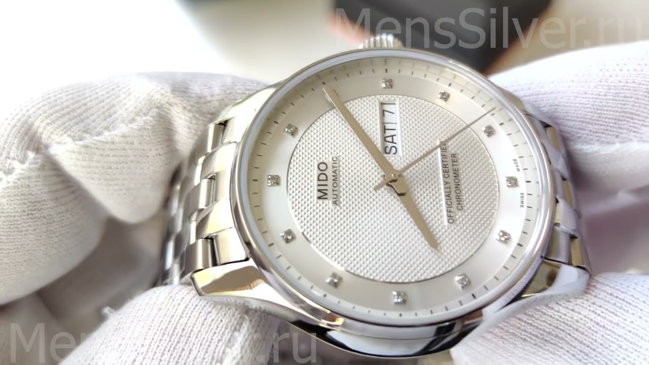 MIDO Belluna Clou De Paris M001.431.11.036.92 Genuine Diamonds Automatic Chronometer Men's Watch