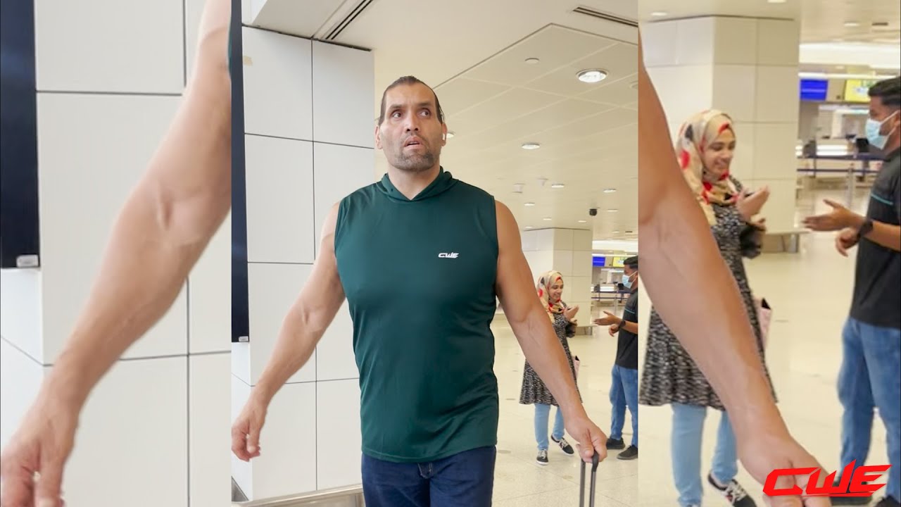 CWE | THE GREAT KHALI AT DUBAI AIRPORT | #thegreatkhali #youtubeindia #cwe #wrestling