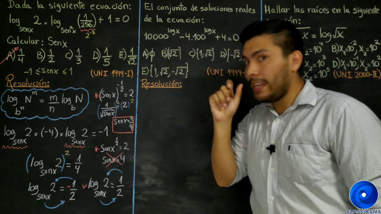 #UNI #UNMSM #UNALM #PUCP ÁLGEBRA | Logaritmos en R | ADMISIÓN UNI - PARTE 1 | EliasCuestas
