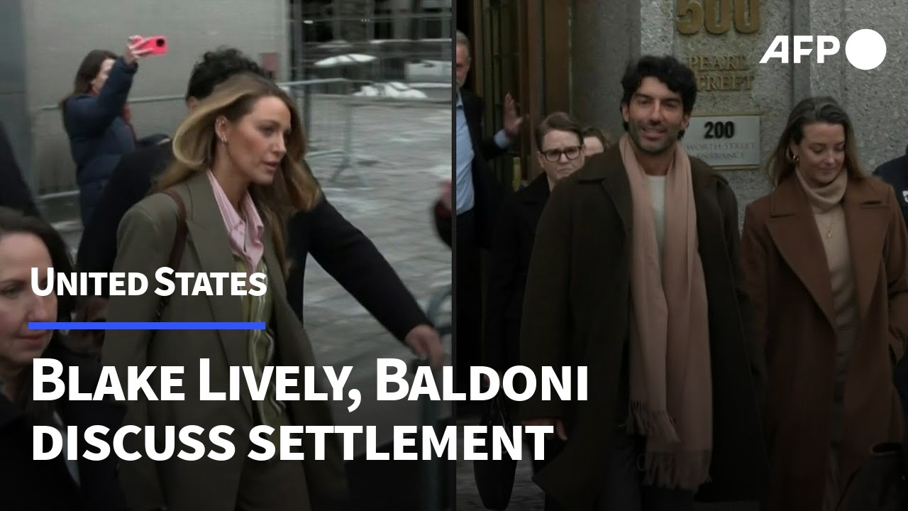 Blake Lively, Justin Baldoni exit court following settlement conference | AFP