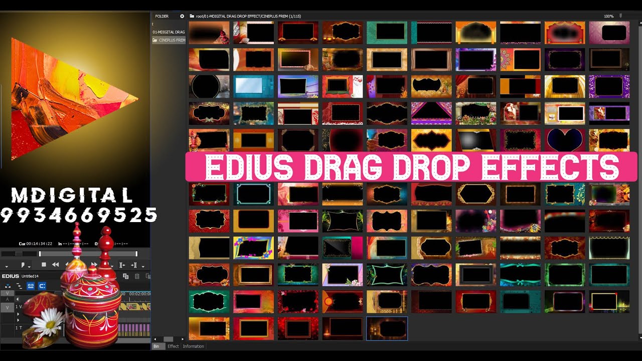 edius video editing drag and drop effect