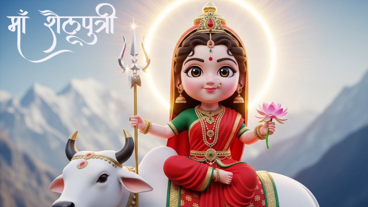 🌸 Maa Shailputri Story | Navratri Day 1 | Powerful Durga Avatar for Kids & Devotees | नवरात्रि 2025