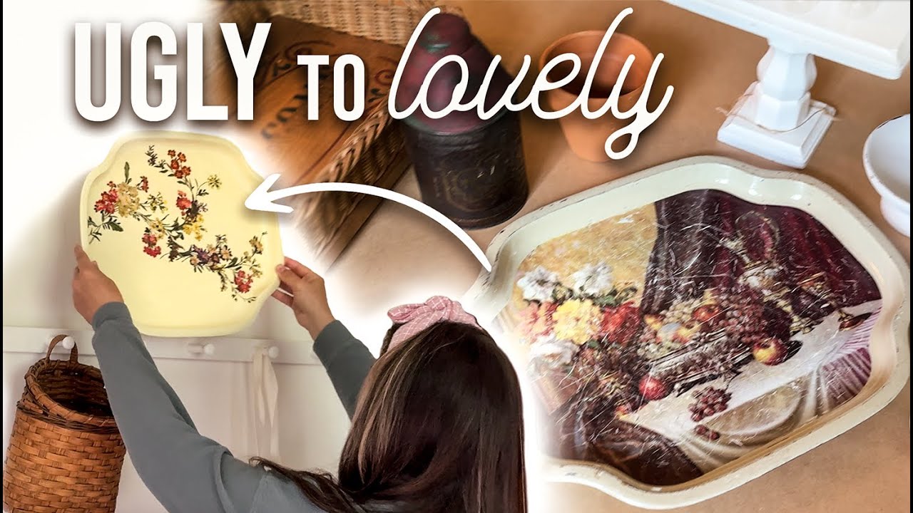 Trash to Treasure Thrift Store Decor Transformations & Thrifted Tray Makeover Ideas!