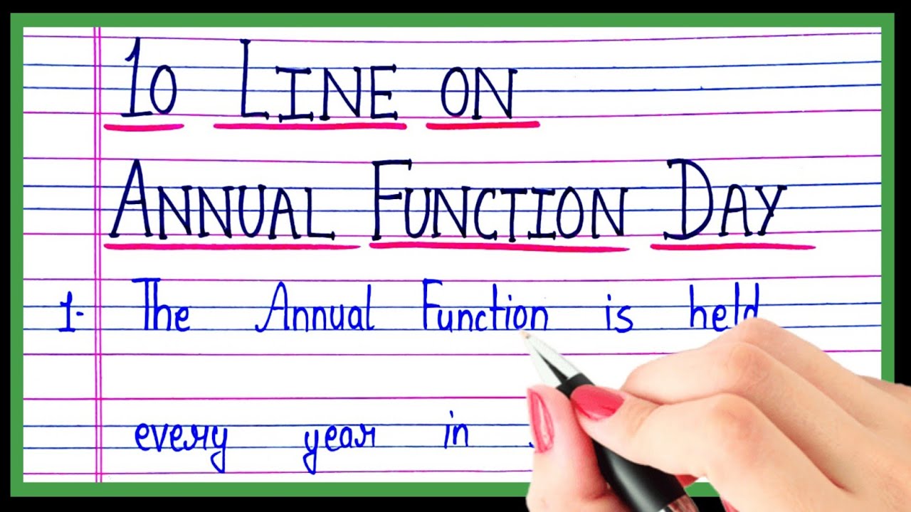 10 lines on annual function day | Essay on annual function day in english | Annual function essay