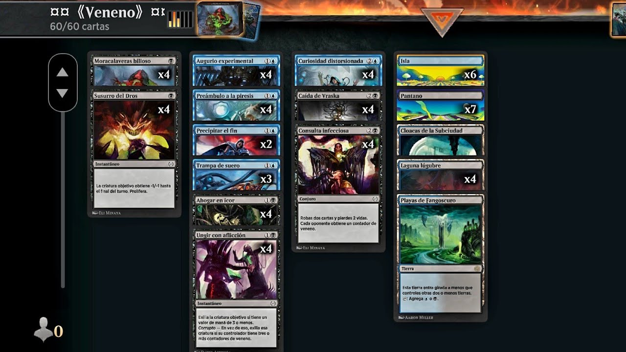 Magic Arena/ MTG/ Mazo de veneno/ Negro Azul
