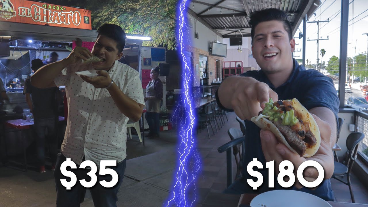 Tacos de CARNE ASADA | BARATO VS CARO ¿Cuál sabe MEJOR?