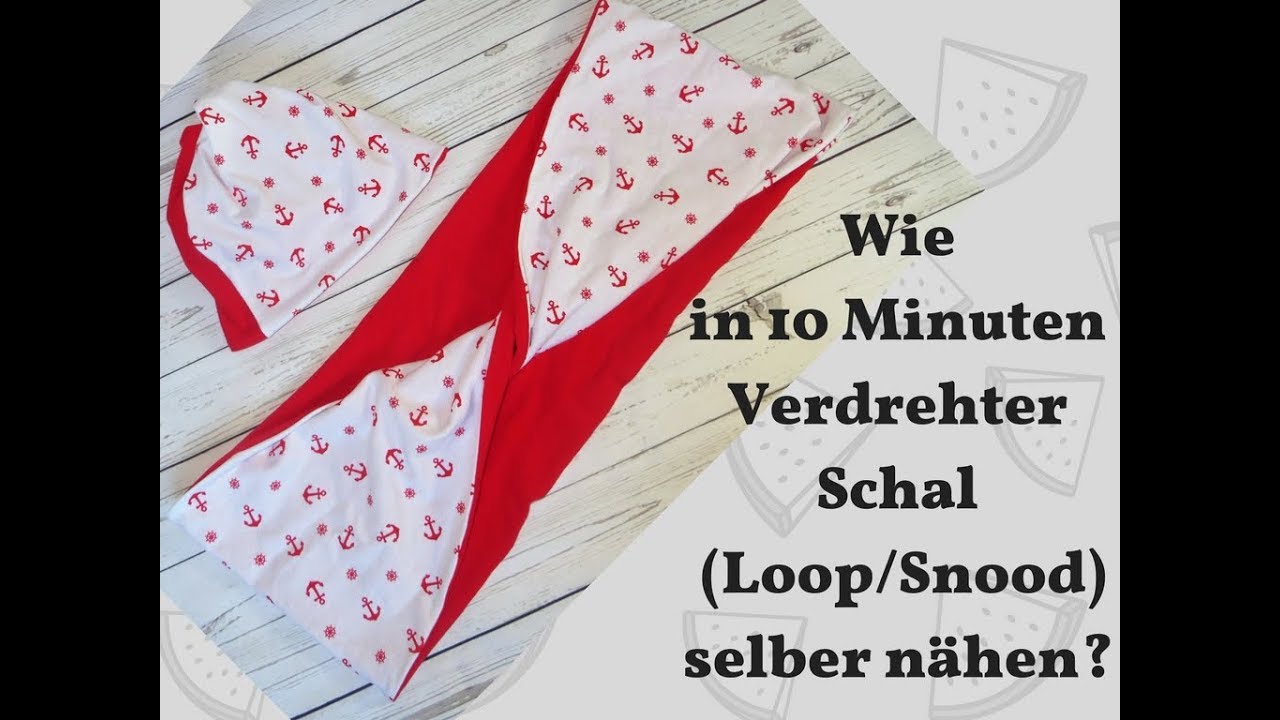 Verdrehter Schal Loop Snood  selber nähen