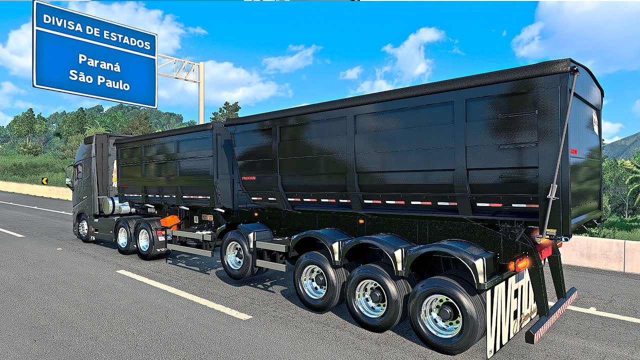 JUNÇÃO DOS MAPAS SUL PARANA E ELDORADO PRO - FH 21 NA CAÇAMBA BIPARTIDA - ETS 2 1.53 MODS BR