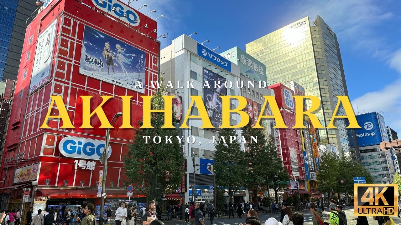 4k HDR walk in Tokyo through iconic Akihabara. Sights & sounds of #japan #asmr #walkingtour #walk