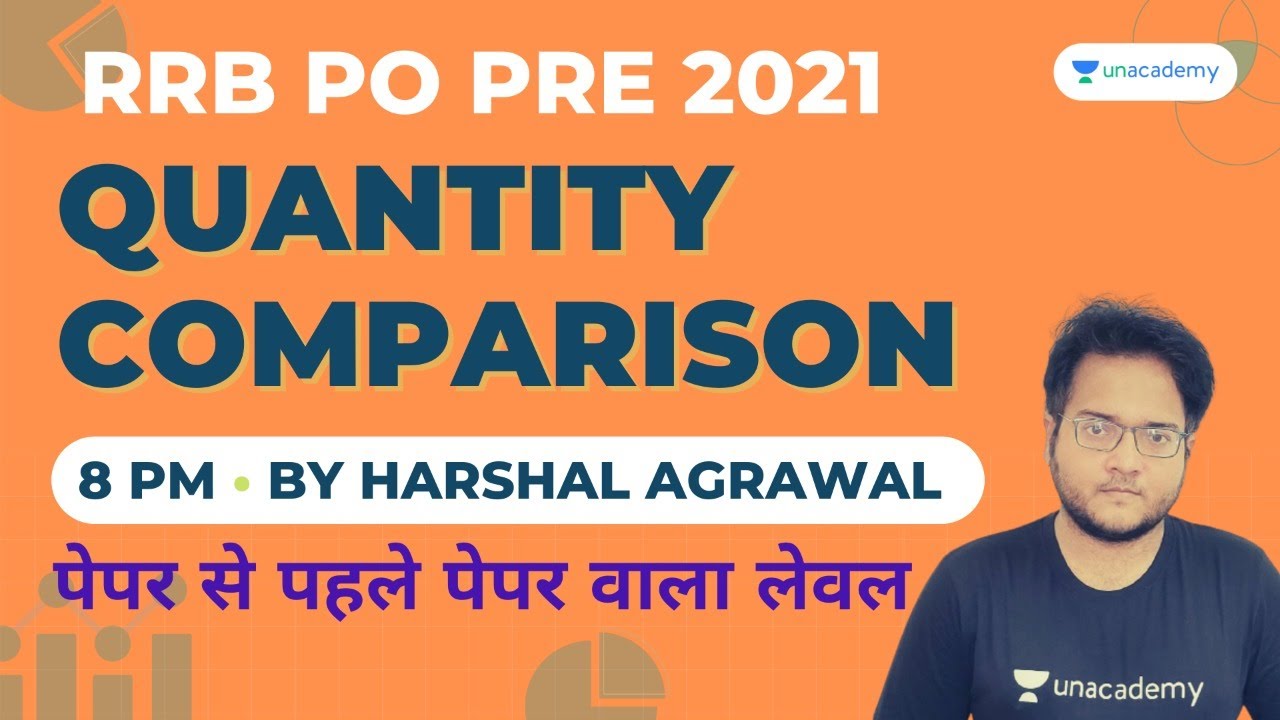 QUANTITY COMPARISON | RRB PO Prelims 2021 | Exam Level | Harshal Agrawal